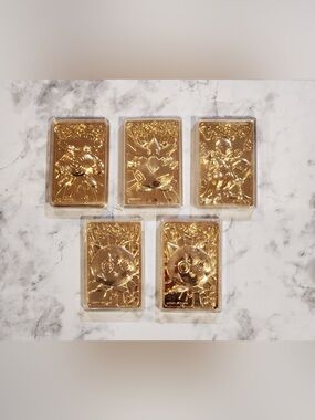 Pokémon Vintage Burger King / Nintendo 1999 23k Gold-plated Cards Lot of 5